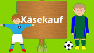 Wir kaufen K�se im Fu�balltraining